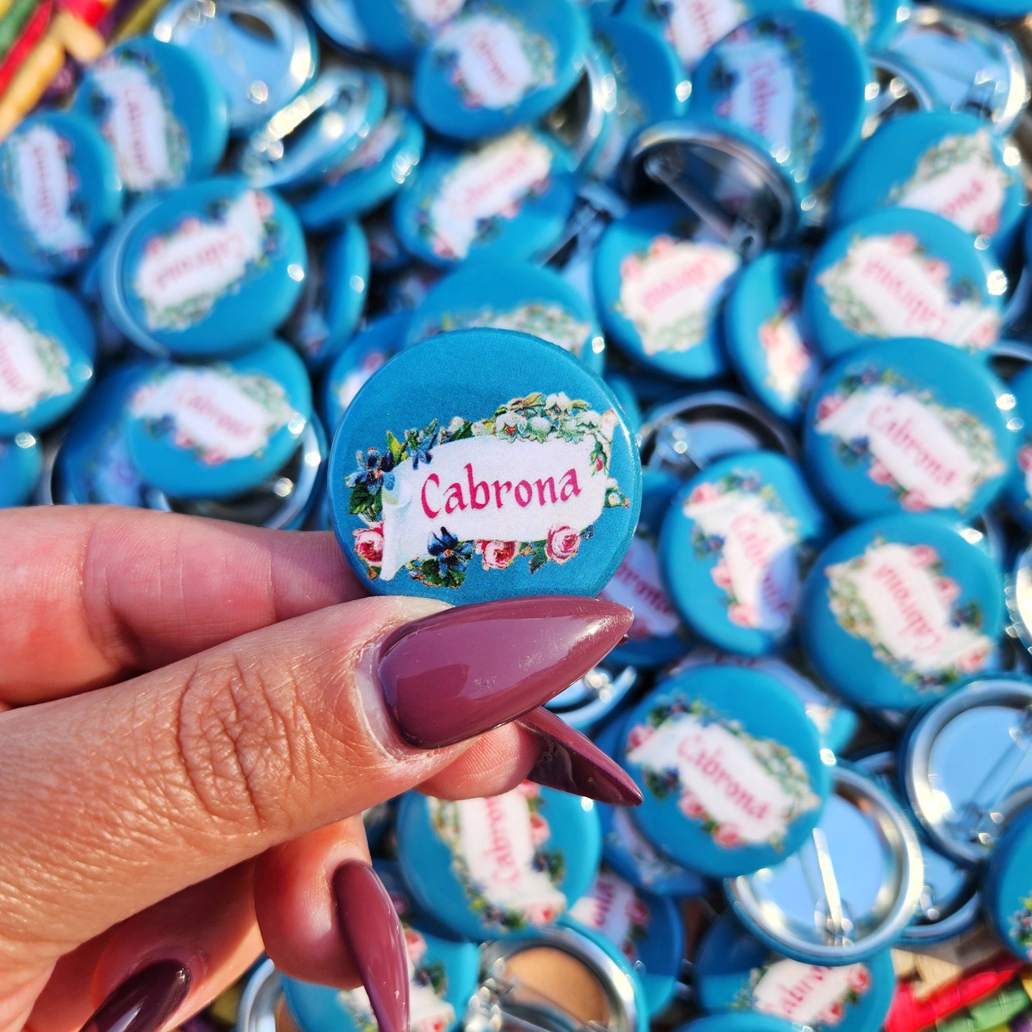 Cabrona Pin-Back Button