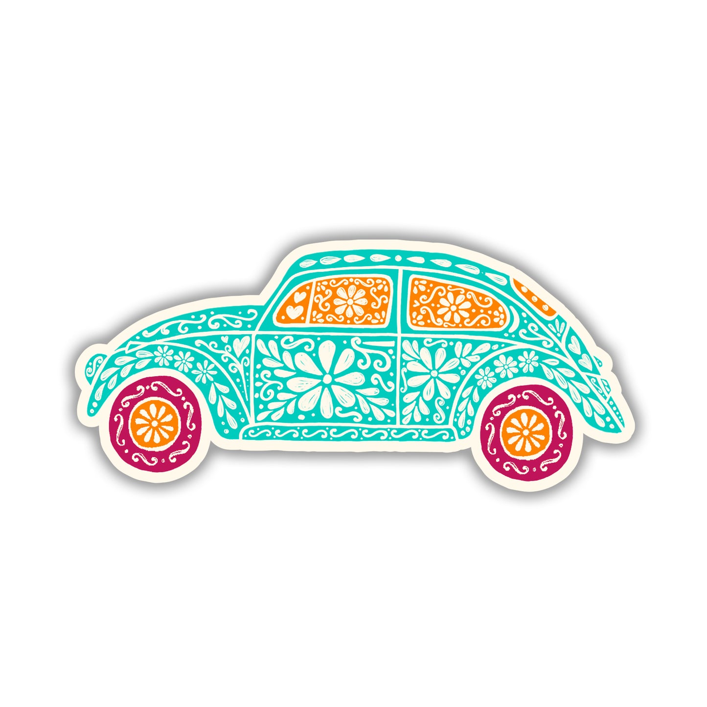 Beetle Mexican Vinyl Sticker
