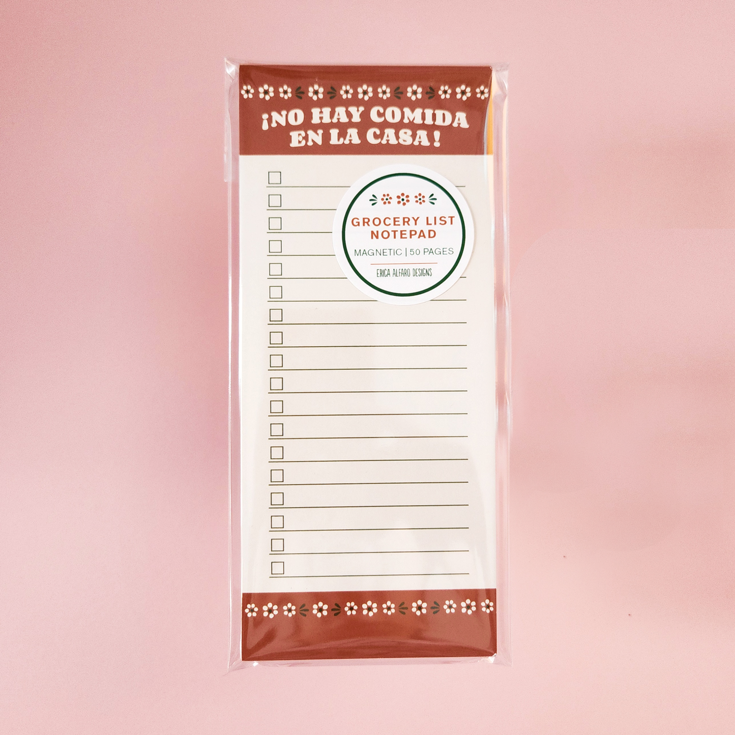 No Hay Comida En La Casa Magnetic Grocery List Notepad