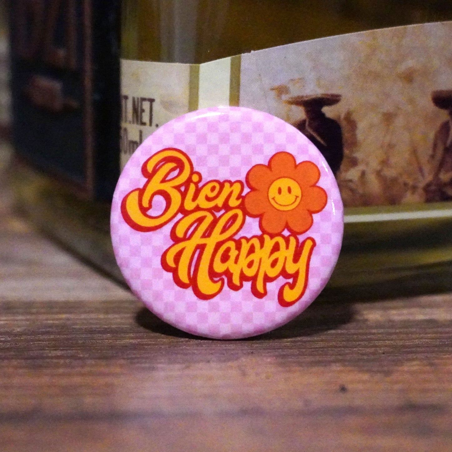 Bien Happy Pin-Back Button
