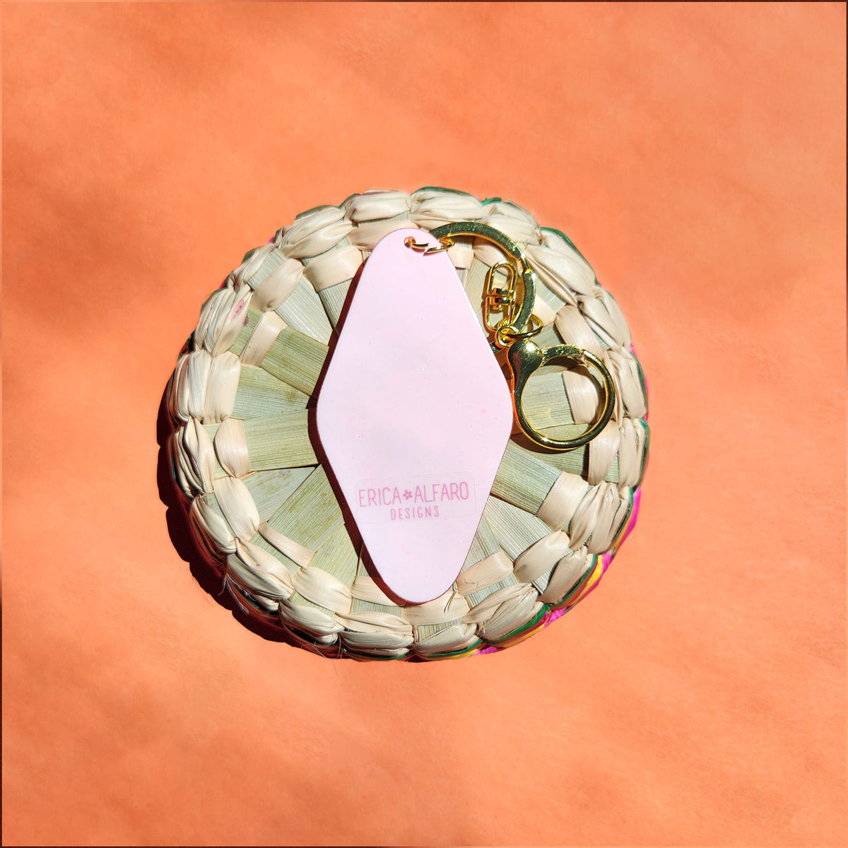 Bonita Pink Acrylic Motel Keychain