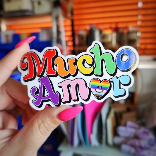 Mucho Amor LGBTQIA+ Vinyl Sticker
