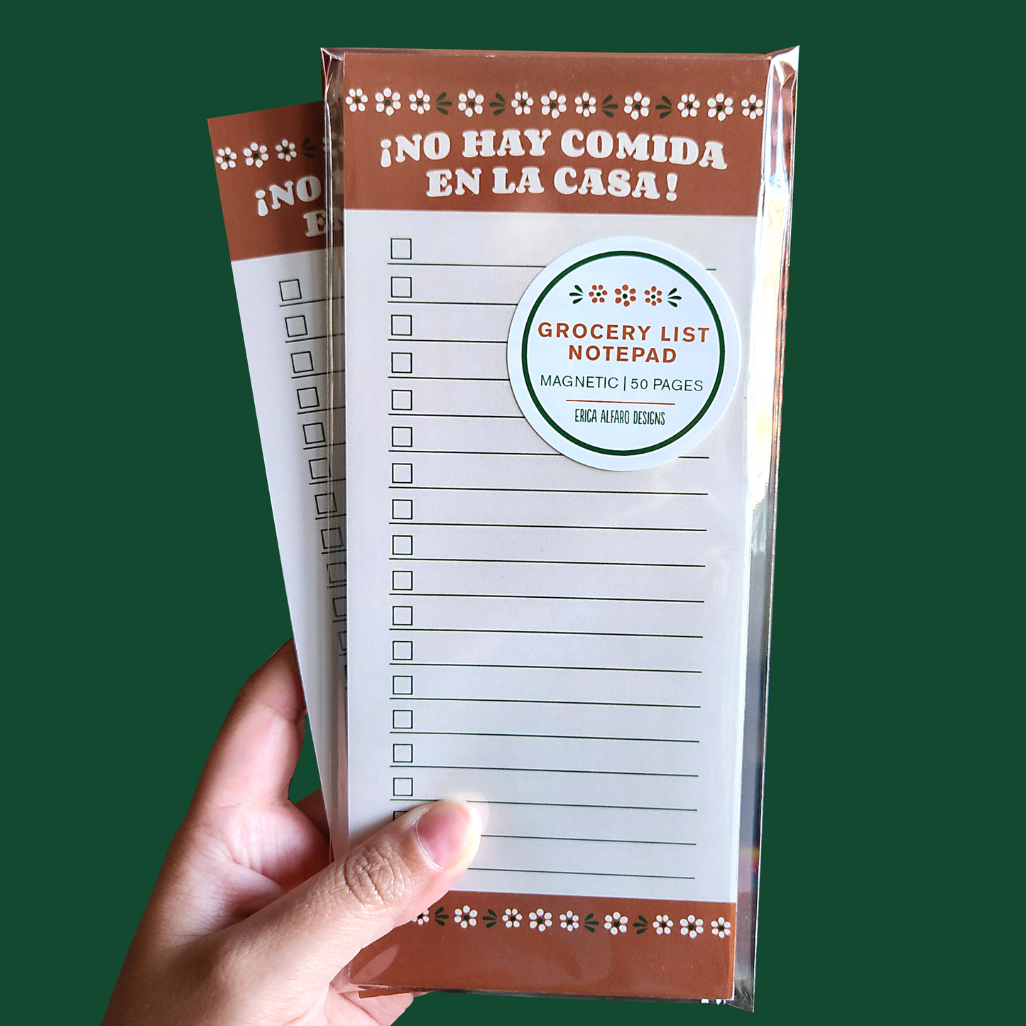No Hay Comida En La Casa Magnetic Grocery List Notepad