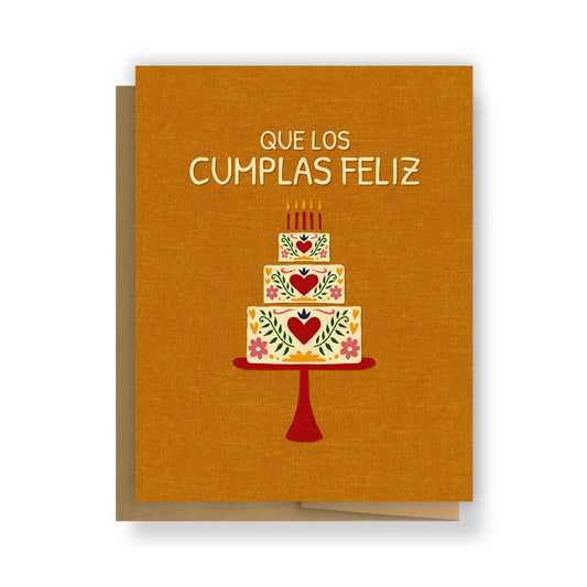 Que Los Cumplas Feliz Cake Greeting Card