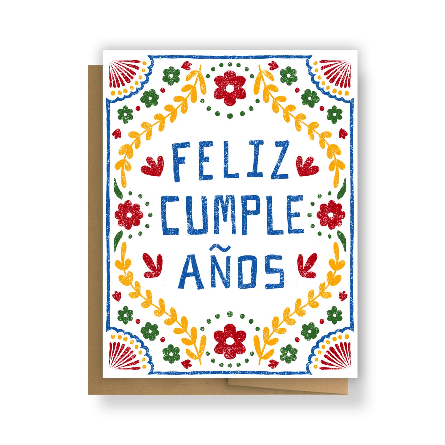 Feliz Cumple Anos Floral Greeting Card