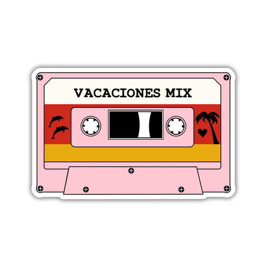 Vacaciones Mix Tape Vinyl Sticker